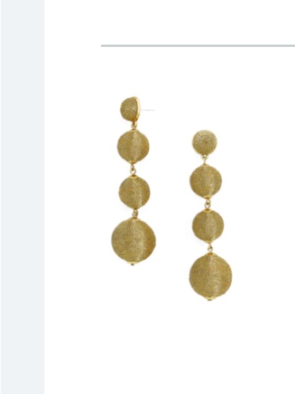 BaubleBar Criselda Ball Shoulder Duster Gold Earrings